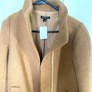J Crew Factory size 2 city coat in beige BNWT